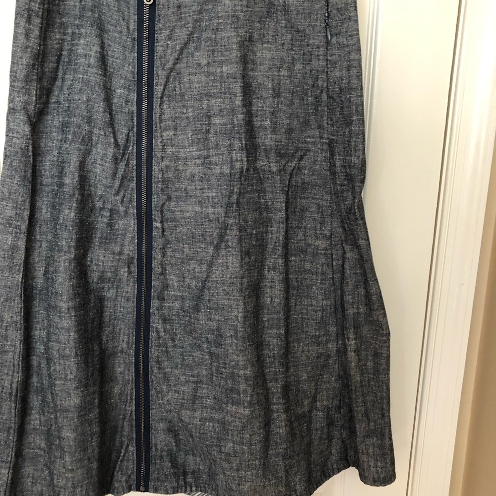 Blue chambray skirt